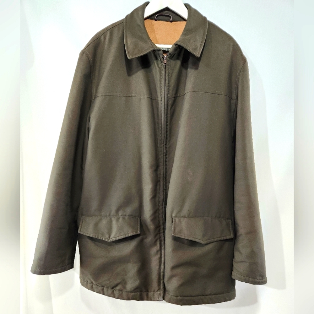 Stunning CANALI Sage Green Overcoat Wool Cashmere Lining Made Italy 52 IT 42 US